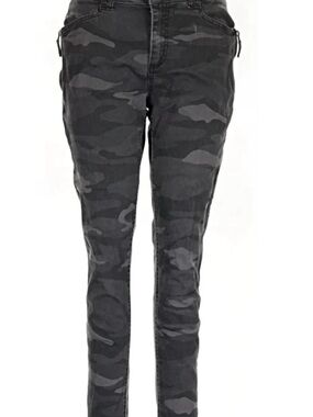 Democracy Women's Skinny Black Camo Jeans in Charcoal Black